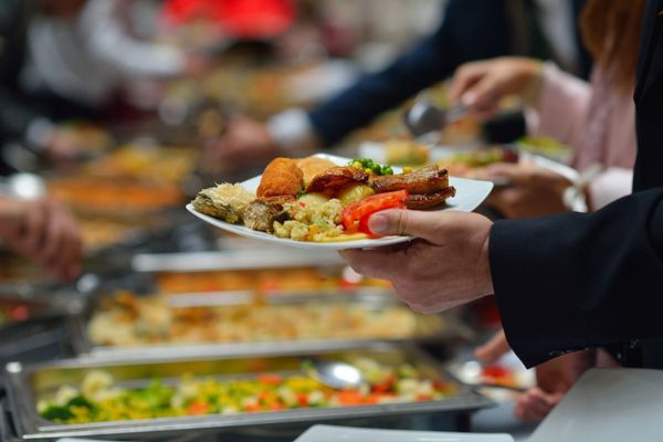 Buffet spread for corporate catering in Williamston NC