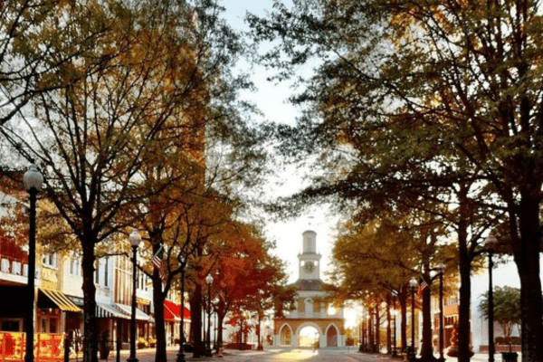 Downtown Fayetteville NC cityscape, showcasing the vibrant community and historic charm