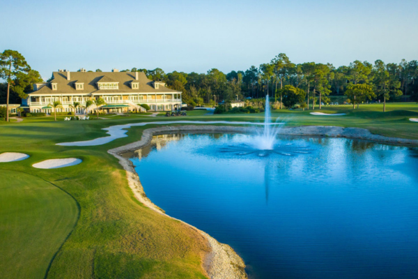acksonville Country Club with lakefront view and elegant clubhouse—ideal for corporate events