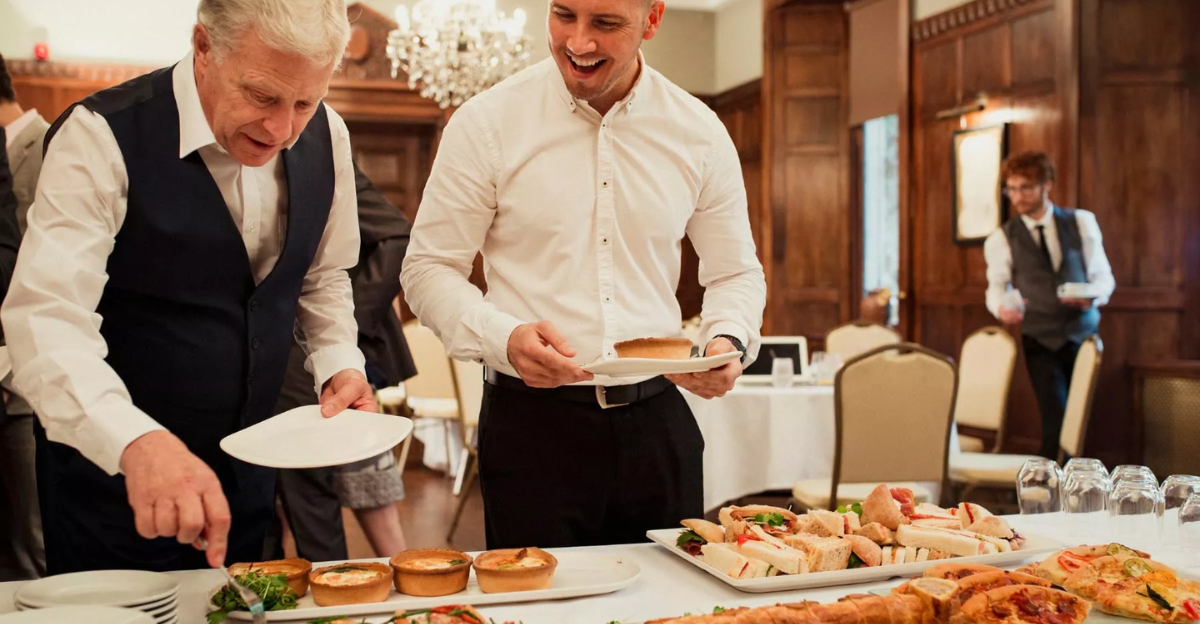 Elegant corporate catering setup in Fayetteville NC for business event